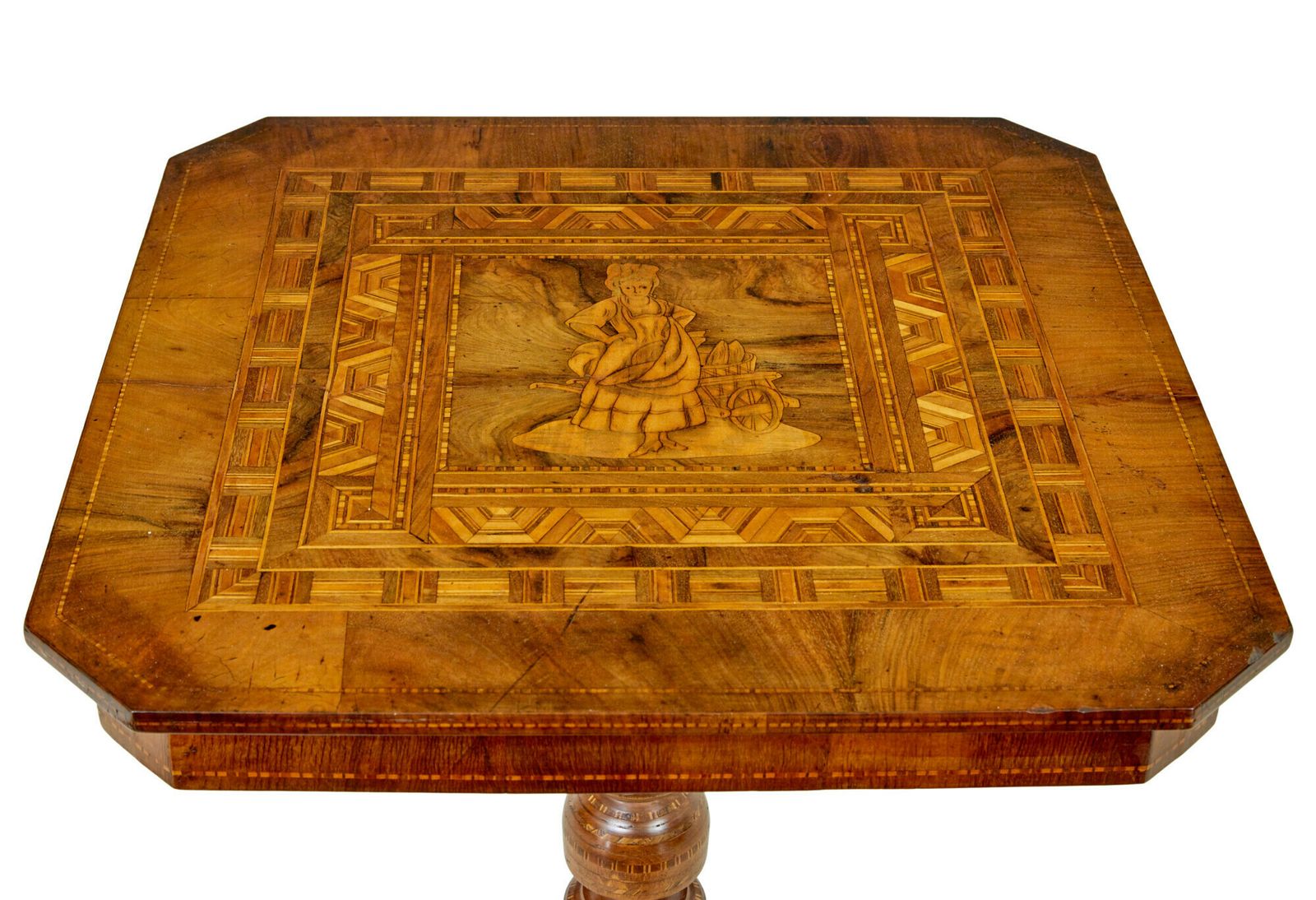 19th Century Italian Inlaid Walnut Sorrento Table photo 1595.0