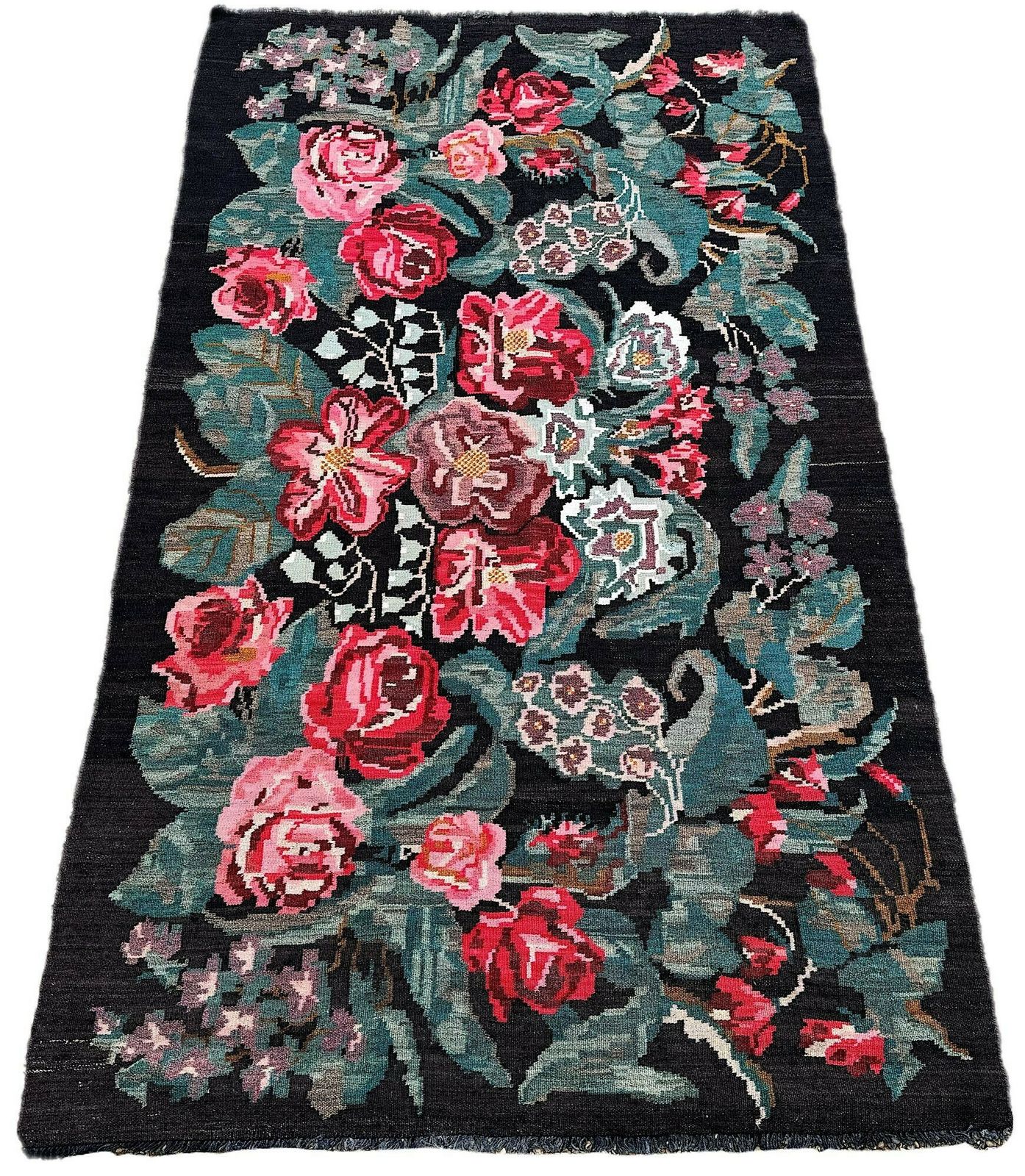 Vintage Bessarabian Kilim 2.21m X 1.30m photo furniture
