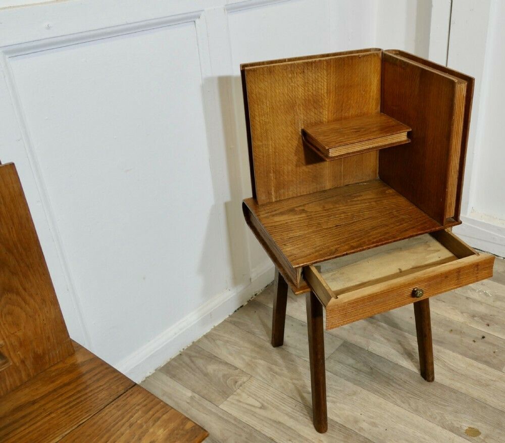 A Pair Of French Arts And Crafts Bedside Tables photo for sale