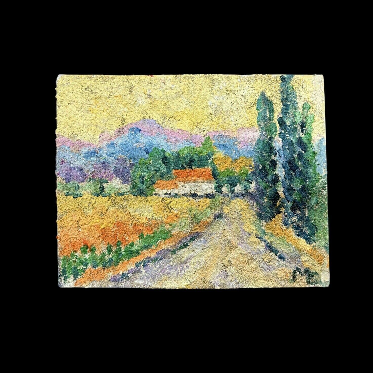 20th Century Impressionist Impasto Oil Landscape By Maggy Clarysse (1931 2001)