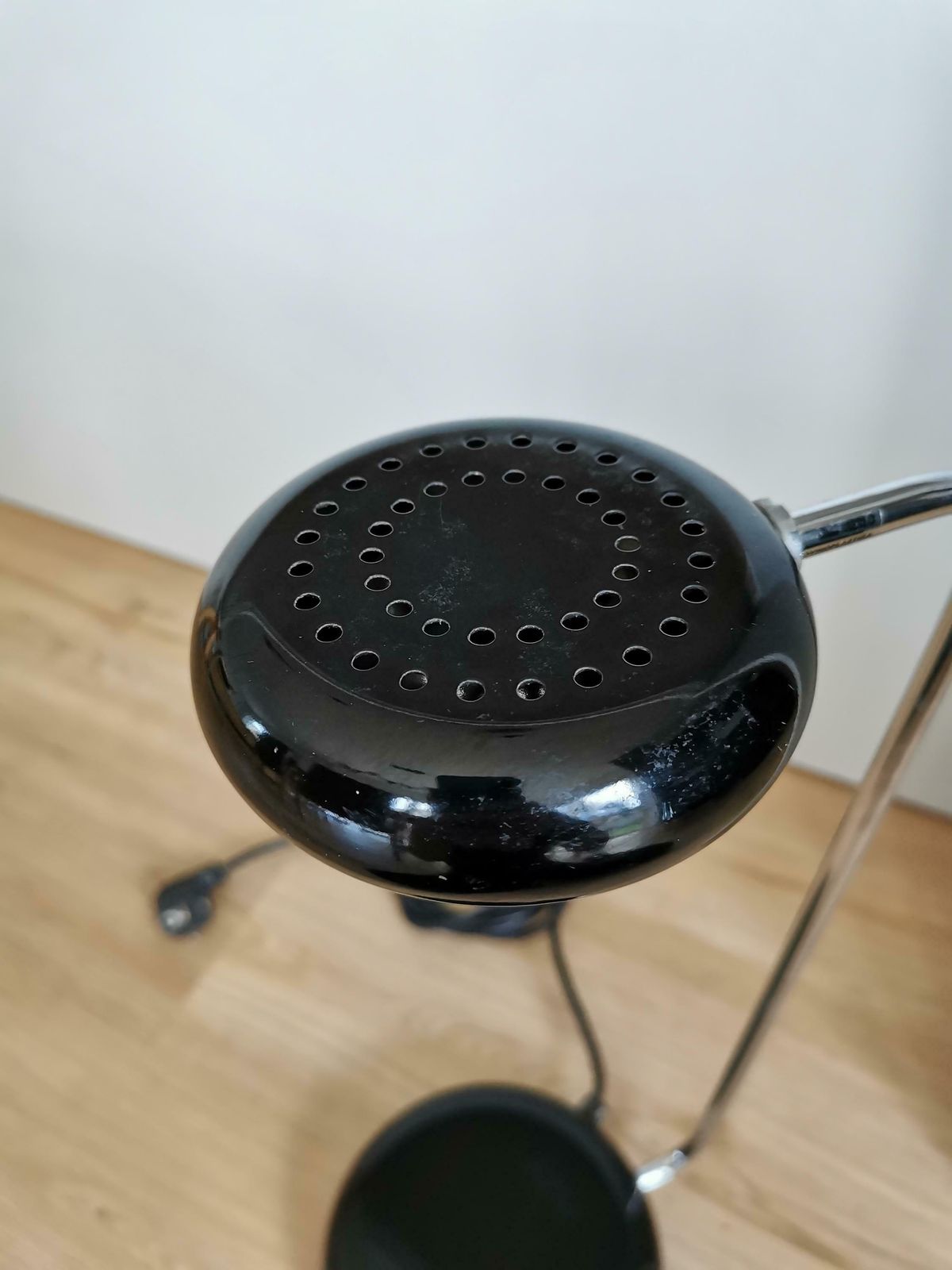Vintage Original Meblo Desk Lamp 1980s Yugoslavia / Design By Bruno Gecchelin / Mid Century Black Plastic Adjustable Table Light Space Age photo Lighting