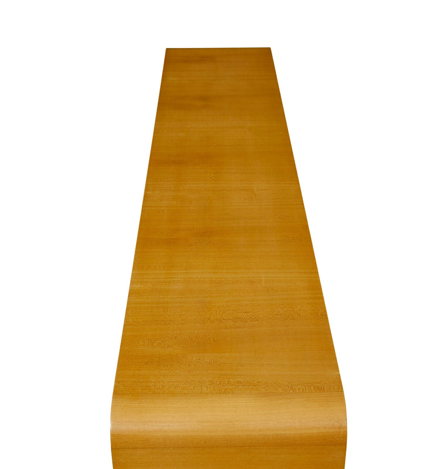 Scandinavian Elm And Burr Low Open Bookcase photo for sale