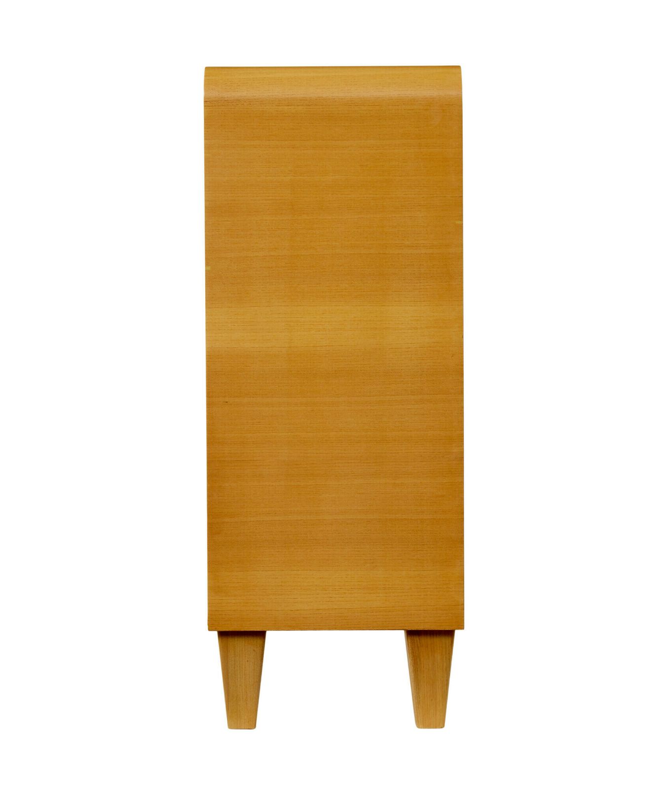 Scandinavian Elm And Burr Low Open Bookcase photo vinterior