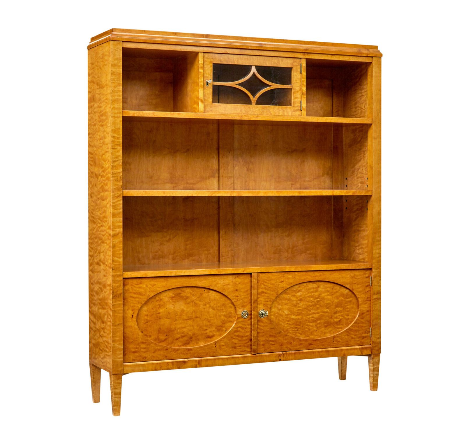 Early 20th Century Swedish Bookcase Cabinet By Sandberg & Co