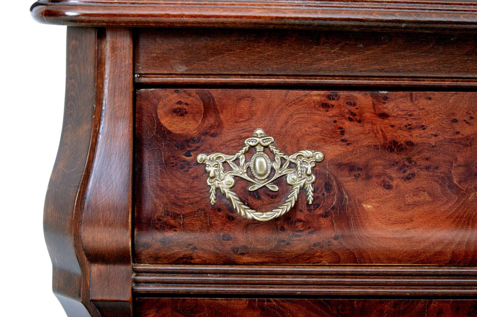 Mid Century Small Mulberry Bombe Chest Of Drawers photo for sale