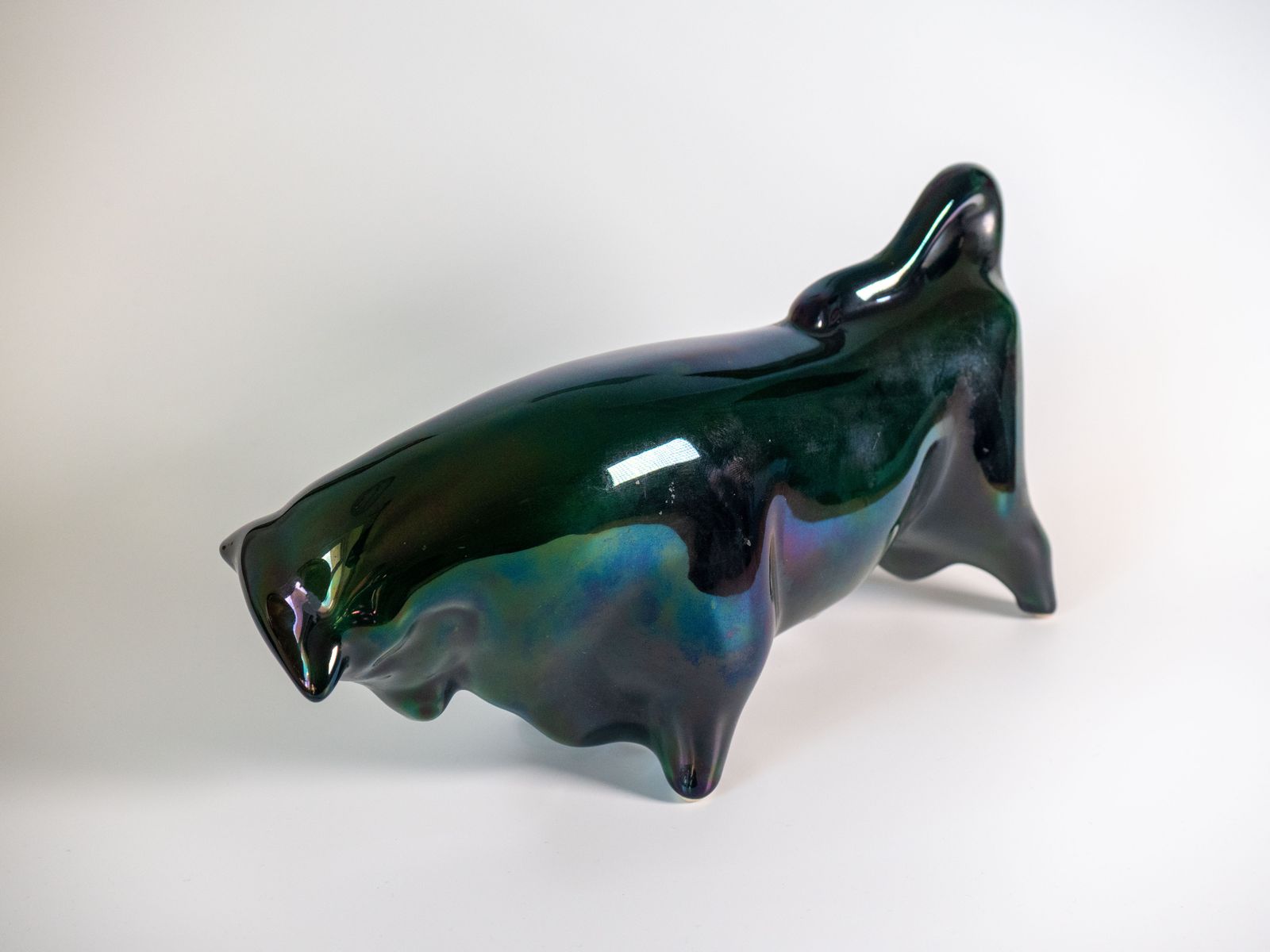 Trentham Green Bull, Designed By Colin Melbourne , Modernist Art Pottery , Trentham Art Ware photo furniture