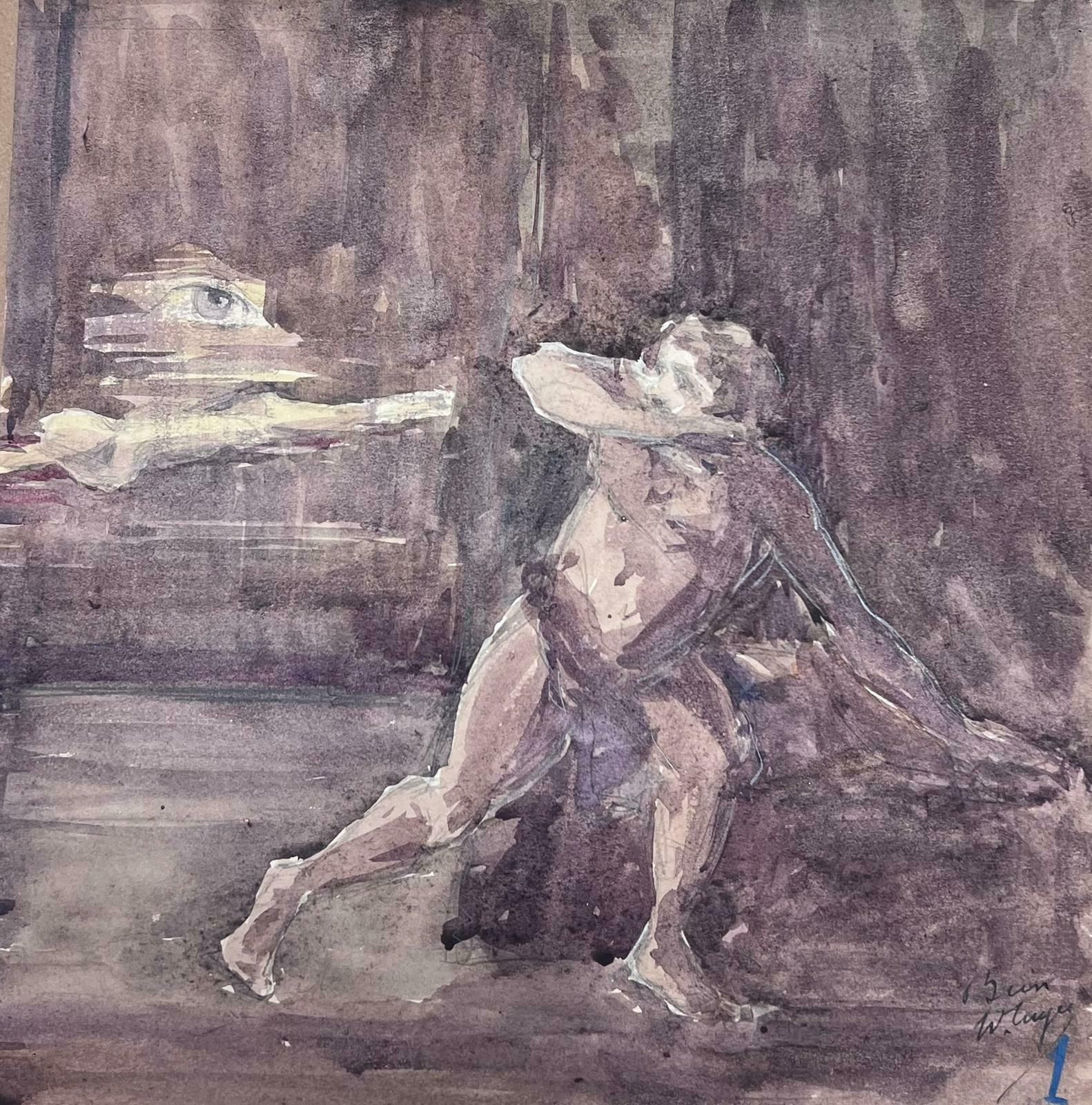 Louise Alix1930's French Impressionist Nude Figure In Woods Haunted By His Eye 1930's