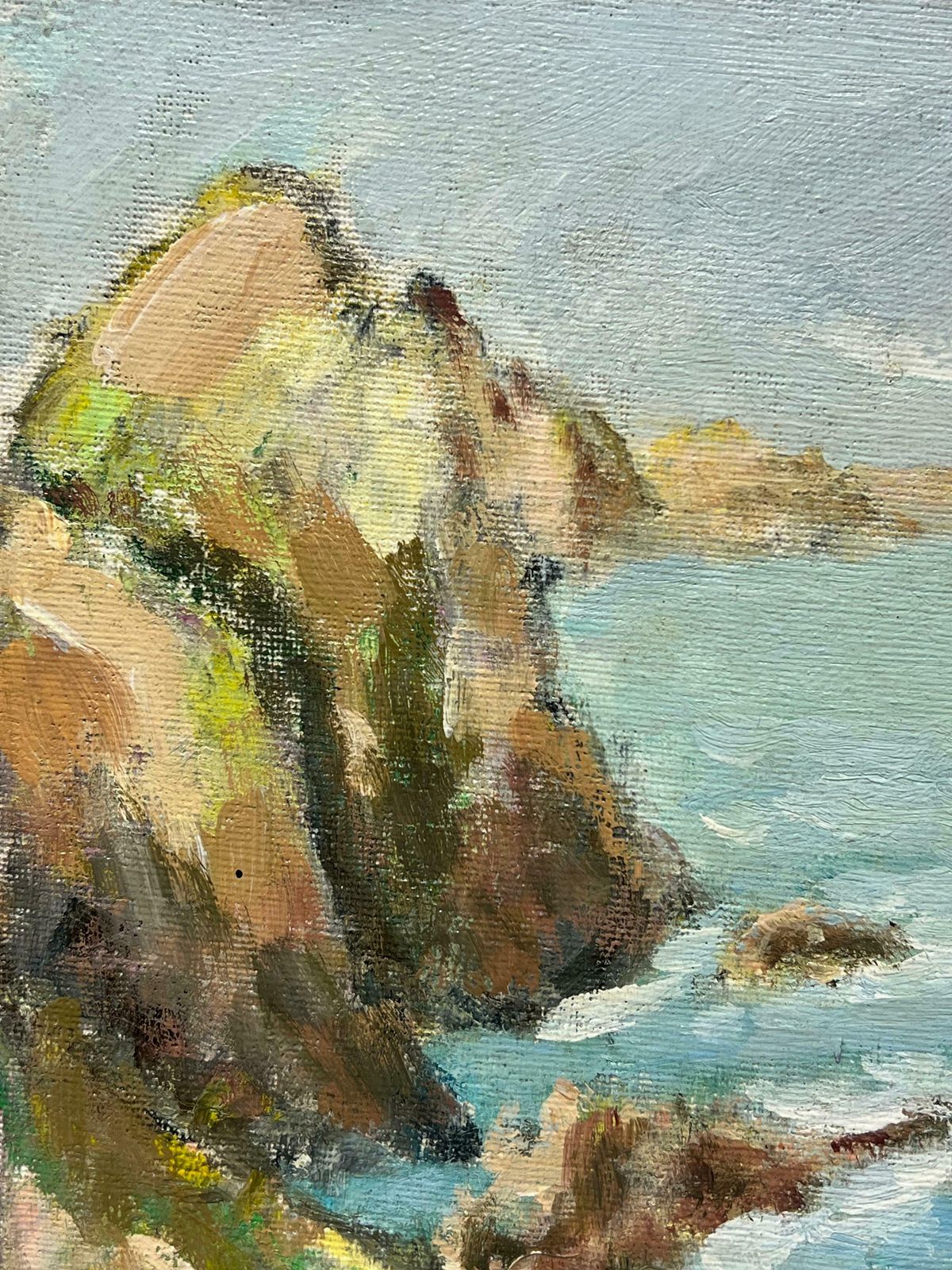 Fanch Lelcoastal Scene With Rocky Cliffs And Blue Waters The Pointe Du Van Brittany20th Century photo Art