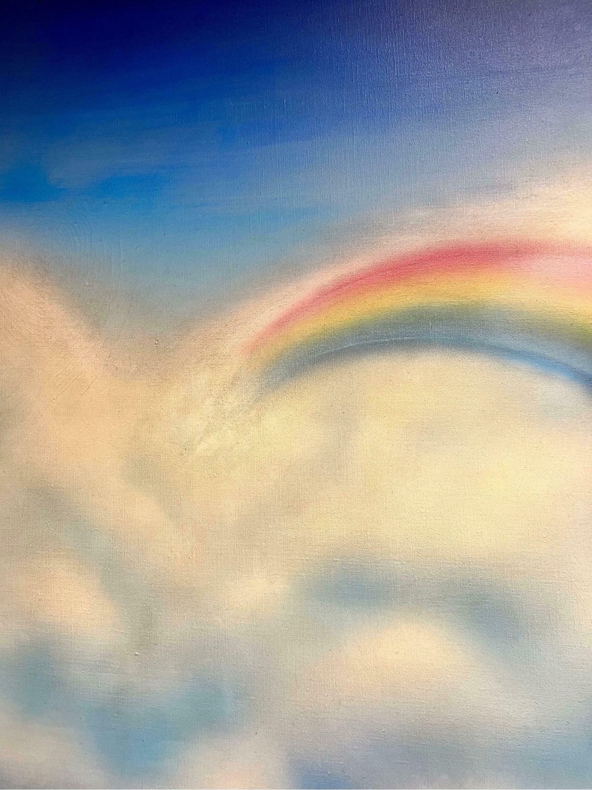 photo furniture French Surrealistenormous 1980's French Surrealist Painting Rainbow Over Greek Fantasy Landscape1985