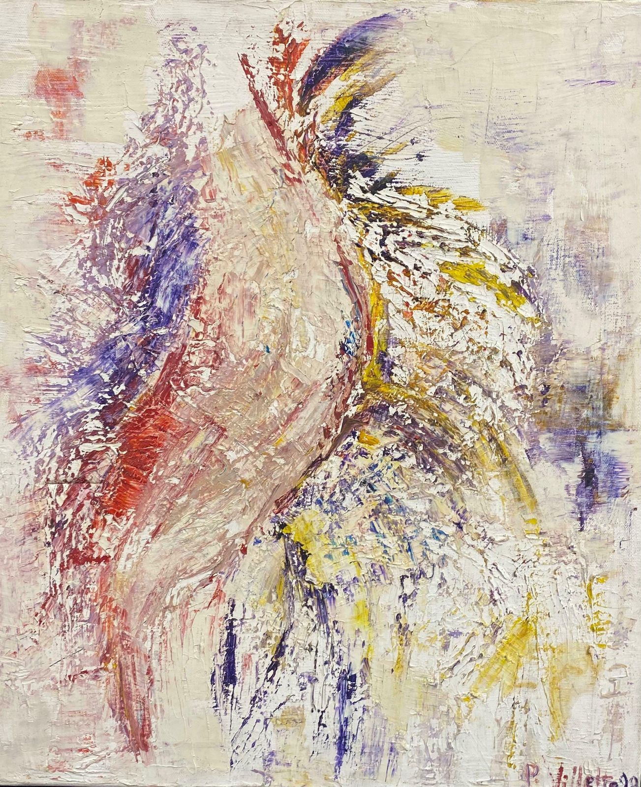 P Vilette20th Century Original French Expressionist Oil Painting Explosion Of Colors20th Century