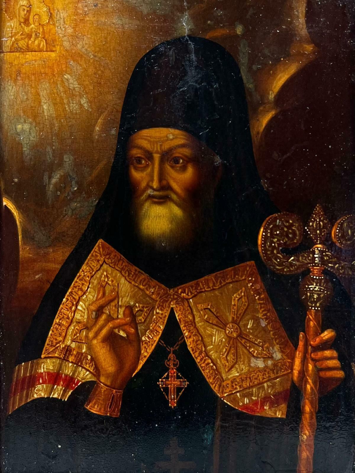 European Antiqueantique European Religious Figure Oil Painting