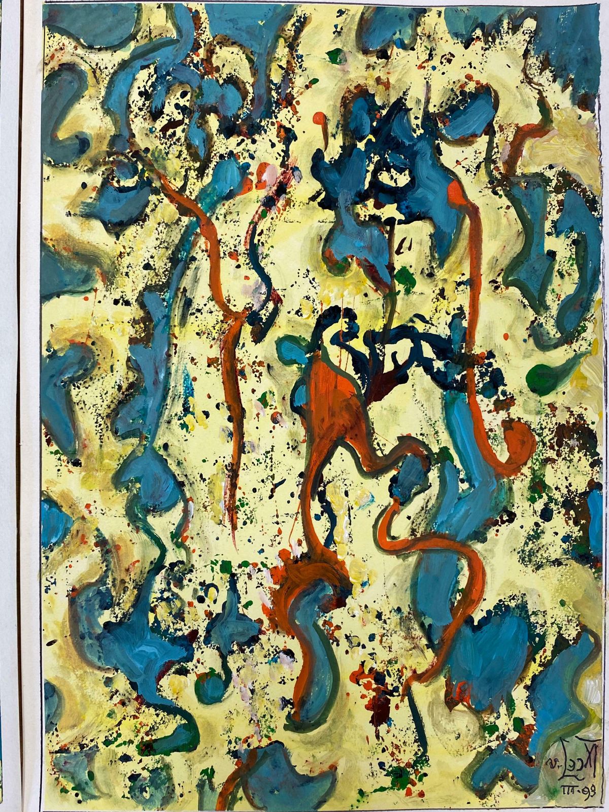 Unknownset Of 9 Original French Abstract Oil Paintings   Each Signed & Dated C. 1993 photo buy