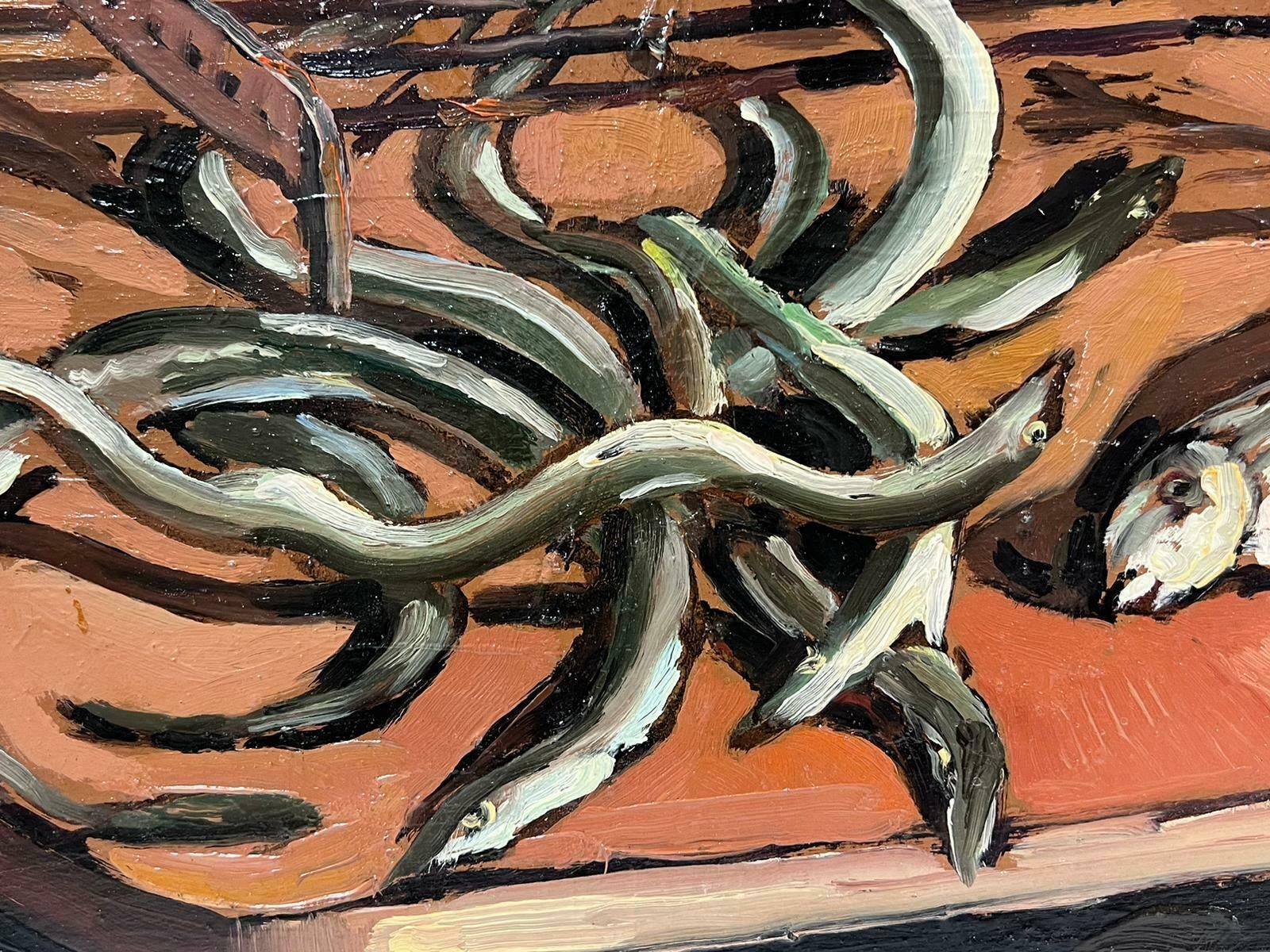 Georges Bordonovecontemporary French Impressionist Oil Sardines And Fish photo Art