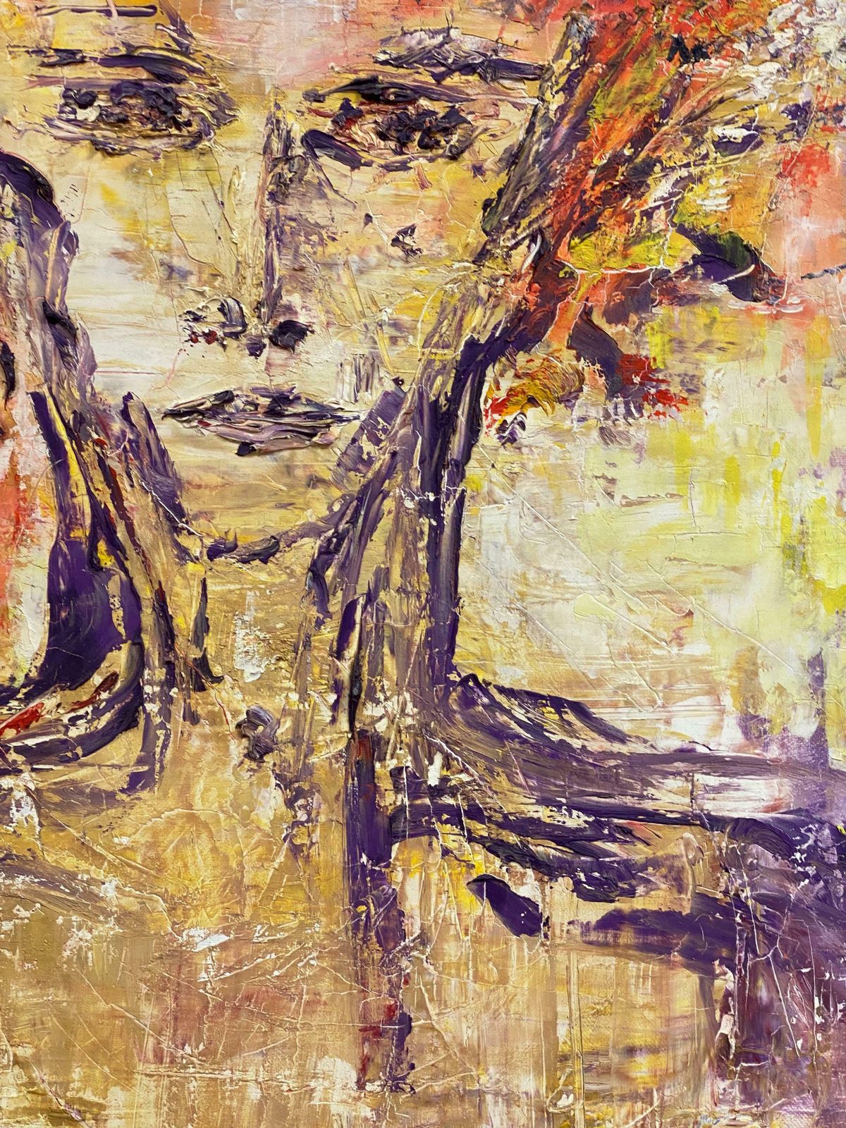 P Vilette20th Century Original Expressionist Oil Painting Quirky Abstract Face20th Century photo for sale