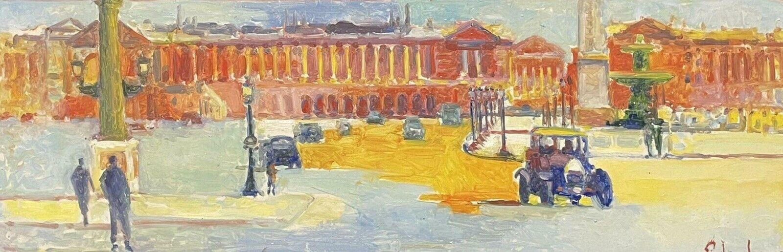 Patrice Landauerlarge Signed French Impressionist Oil   Vintage Parisian City Street Scenec. 2000's