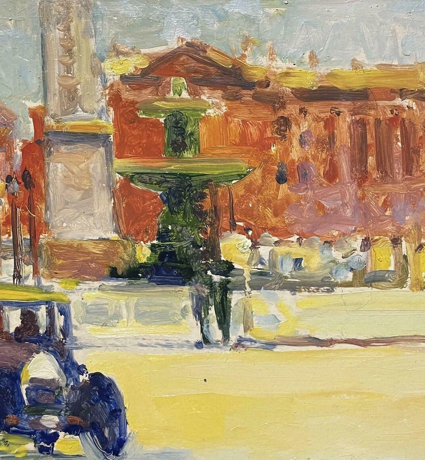Patrice Landauerlarge Signed French Impressionist Oil   Vintage Parisian City Street Scenec. 2000's photo for sale