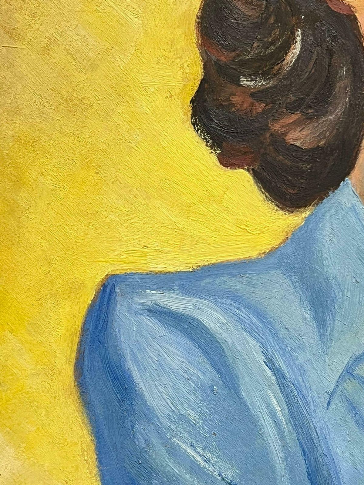 Marguerite Lacroux1940's French Impressionist Portrait Of Young Lady Self Portrait Signed Oil photo Art
