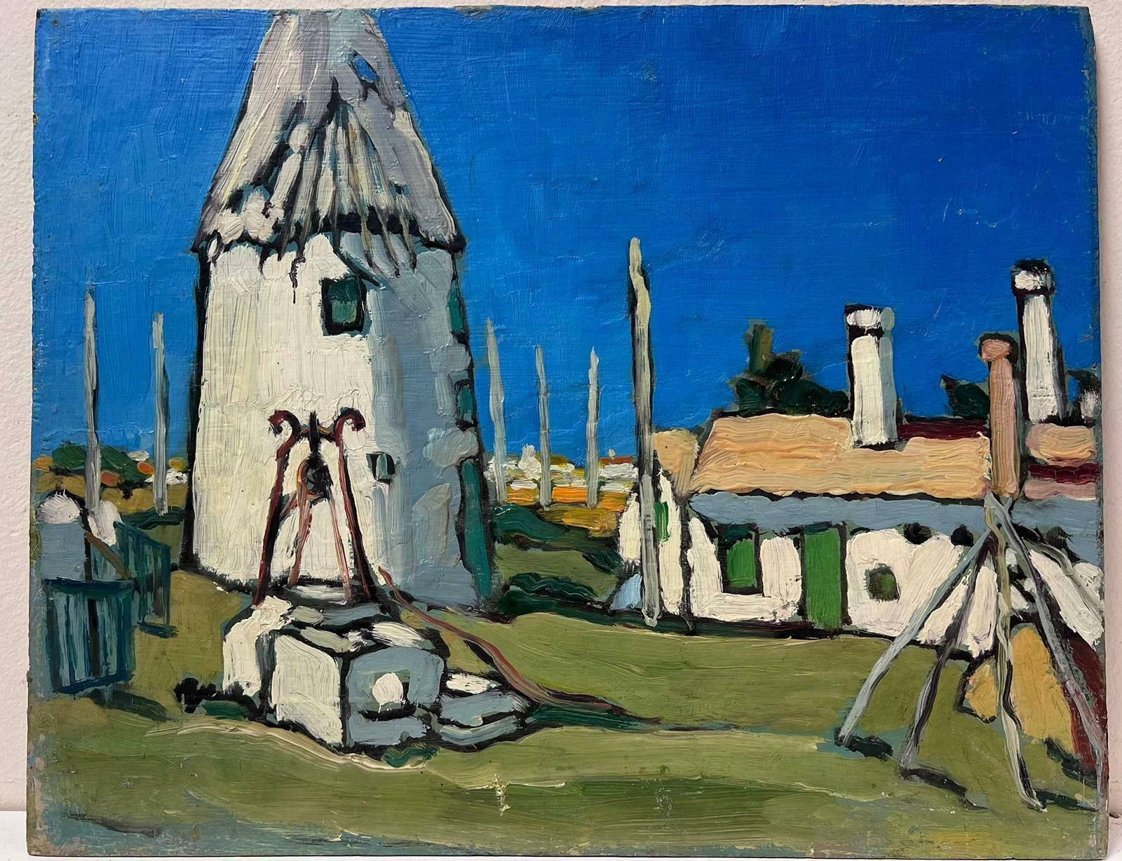 Georges Bordonovecontemporary French Impressionist Oil Old Houses In Landscape photo furniture