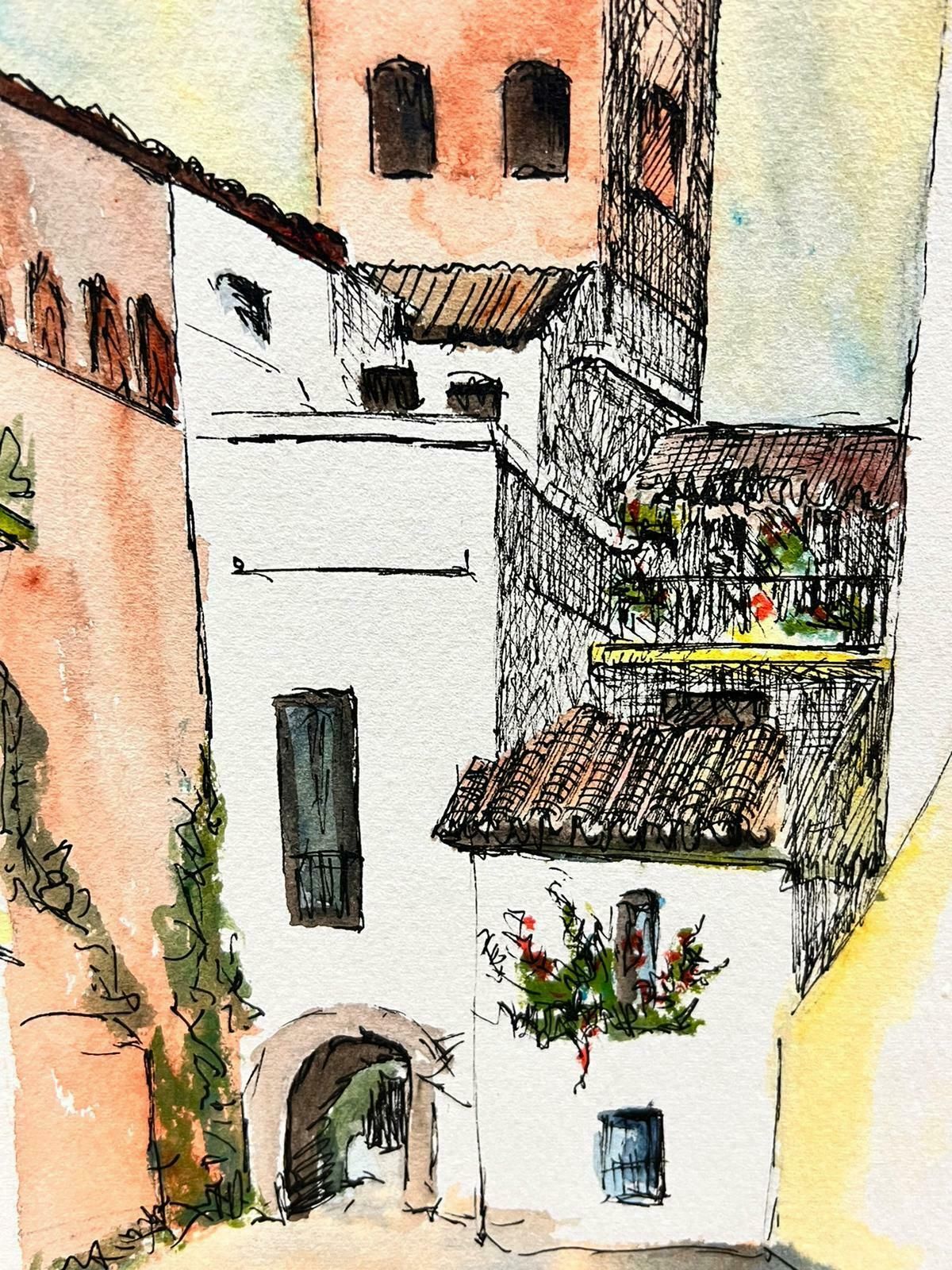Bernard Labbe1950's Modernist/ Cubist Painting   French Town Landscape1950's photo for sale