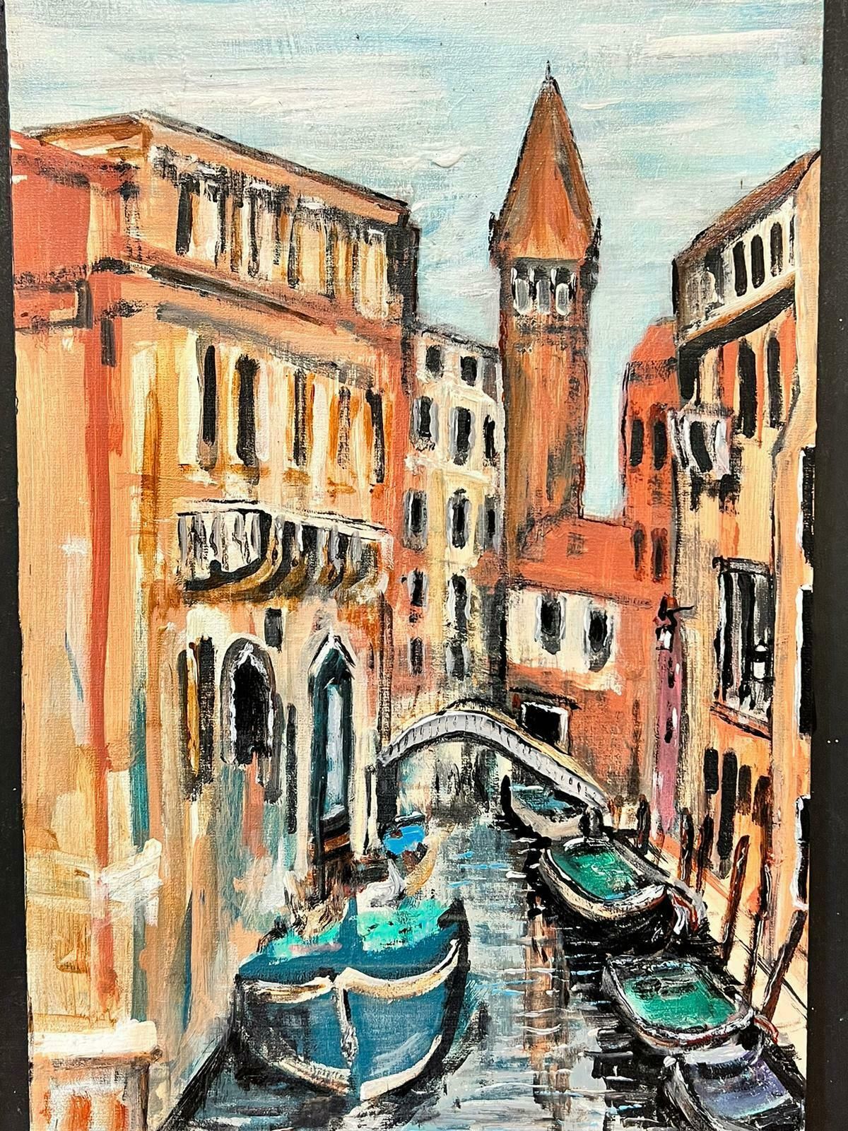 Contemporary British The Venetian Canal Quiet Backwater Modern British Painting photo for sale