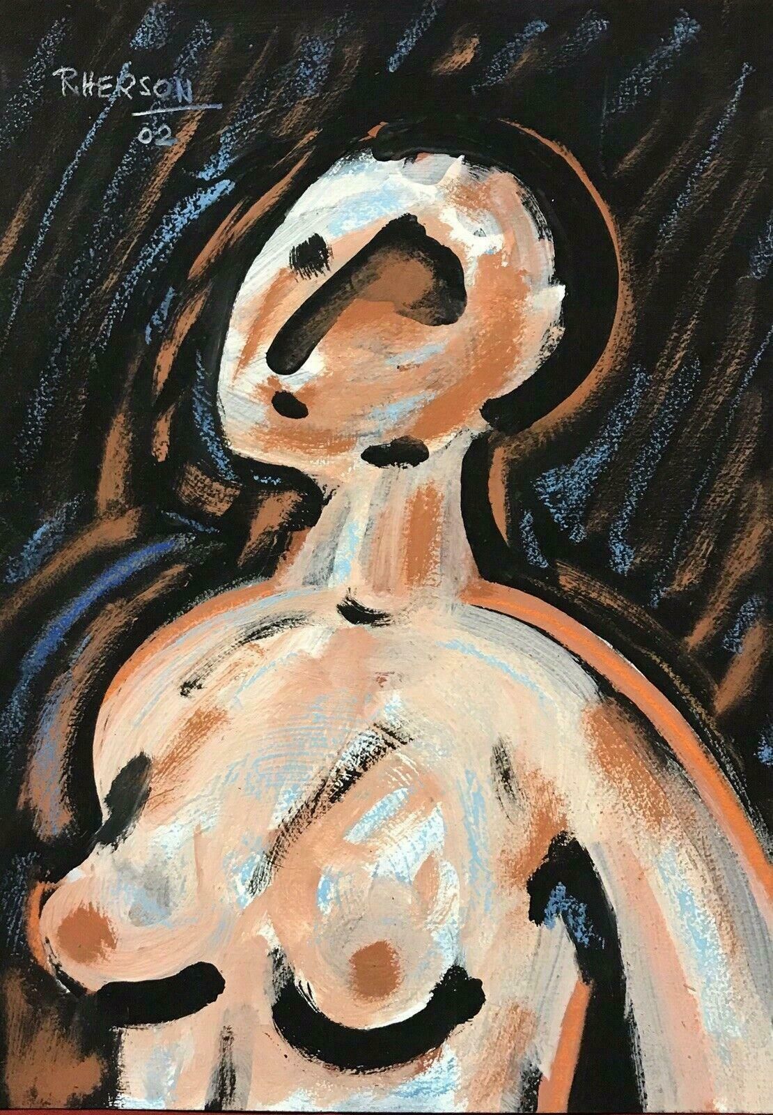 Roger Hersonsigned French Abstract Nude Painting   Nude Woman20th Century photo 427.0