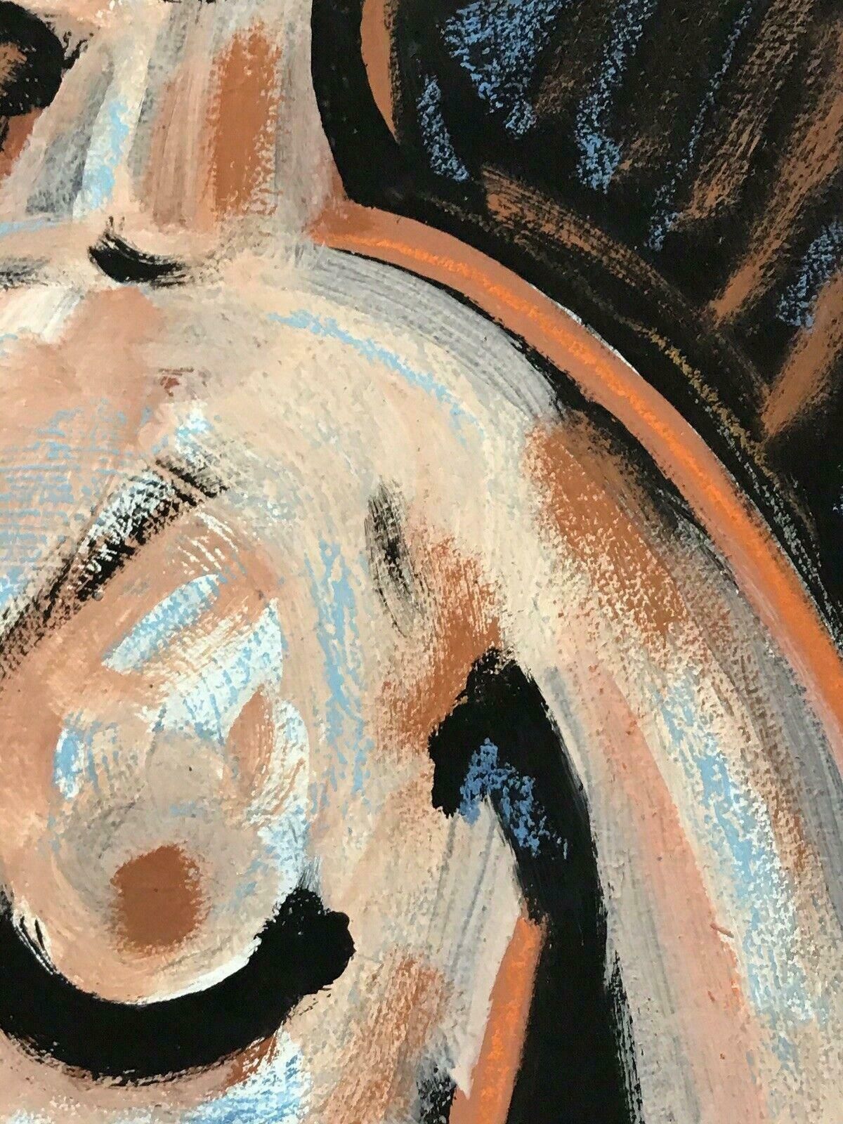 Roger Hersonsigned French Abstract Nude Painting   Nude Woman20th Century photo vintage