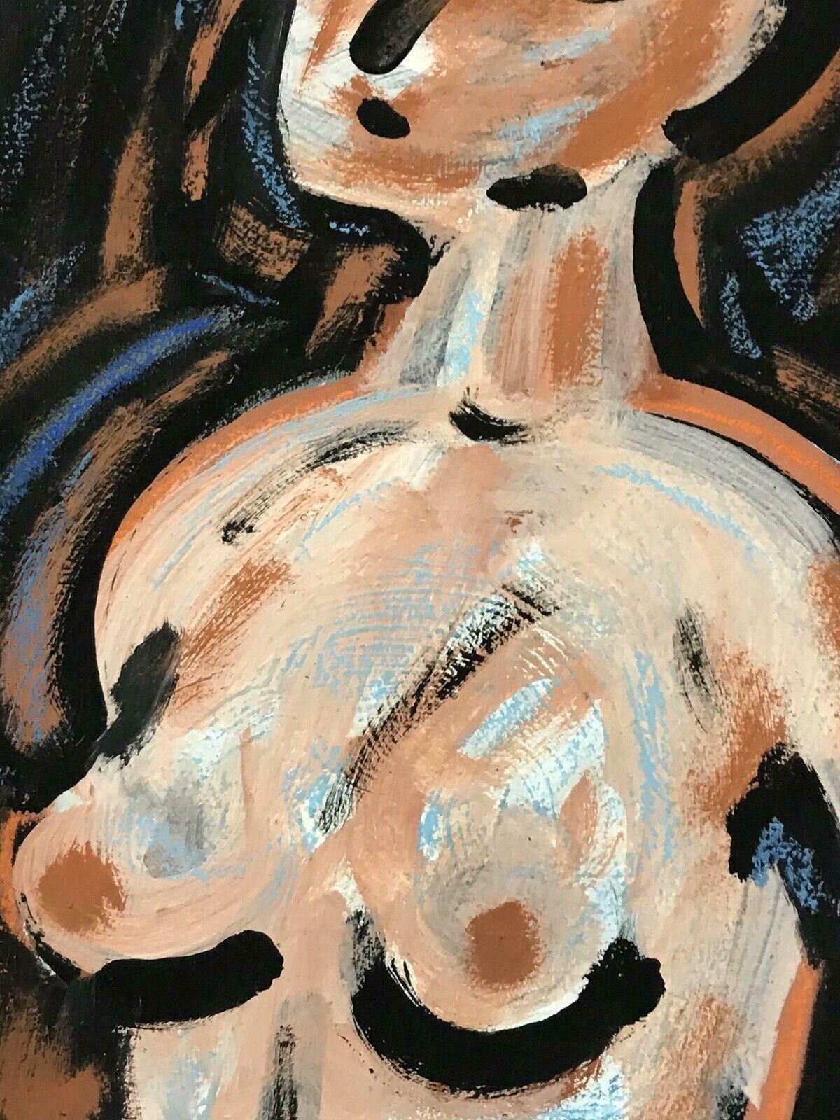photo furniture Roger Hersonsigned French Abstract Nude Painting   Nude Woman20th Century