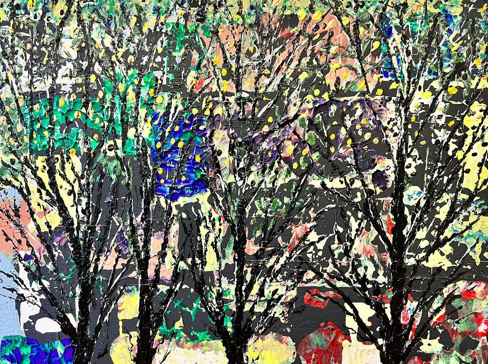 Contemporary British Abstract Woodland Landscape Contemporary British Painting