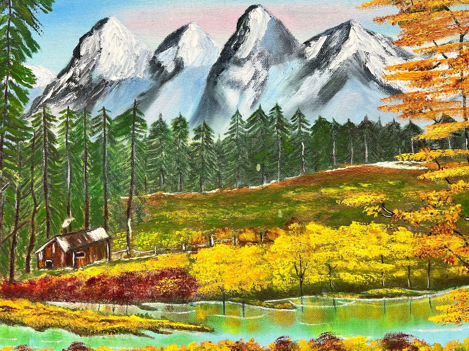 Ben Powellscottish Highland Snow Capped Mountains Original British Painting photo furniture
