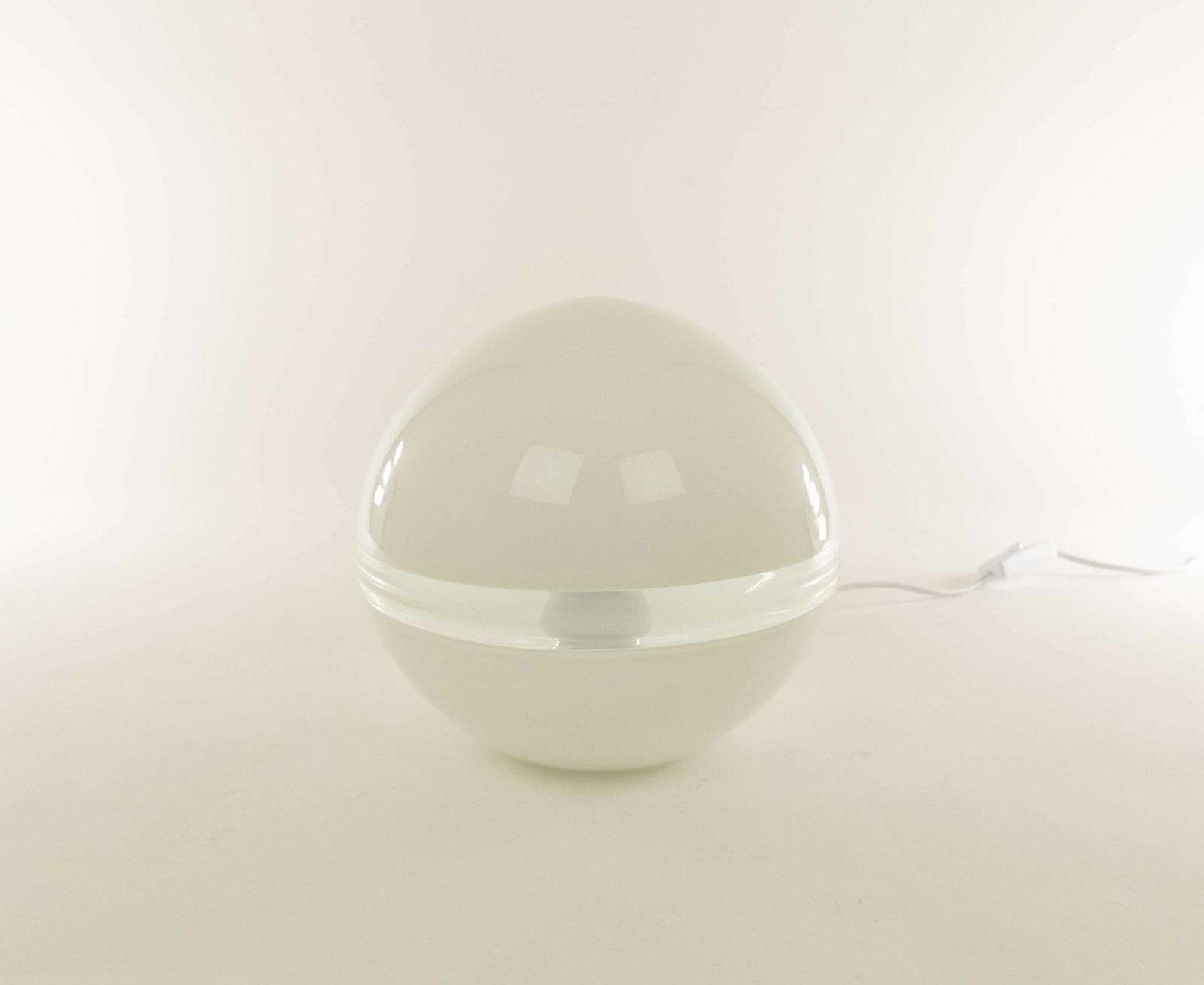 White Lt 230 Glass Table Lamp By Carlo Nason For A.V. Mazzega, 1970s photo furniture