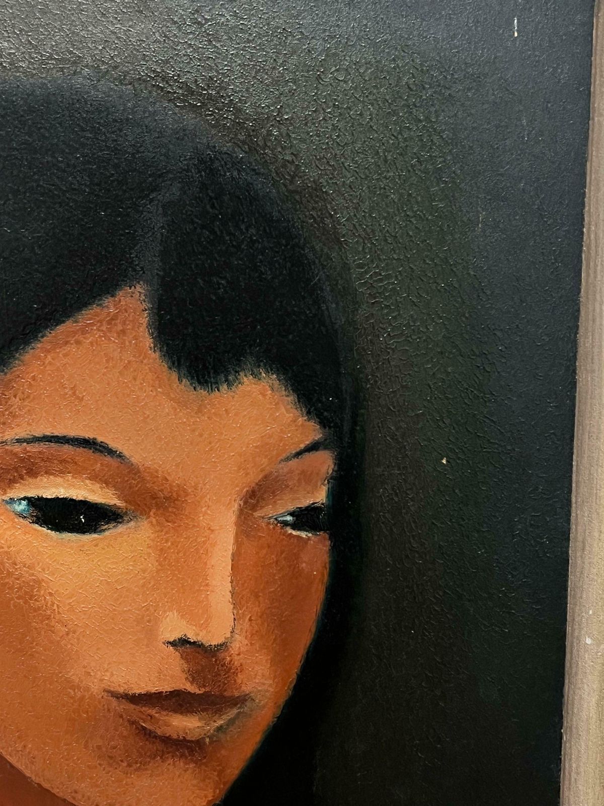 French School1960’s French Stylish Portrait Of A Woman Modernist Oil 19651965 photo 1022.0