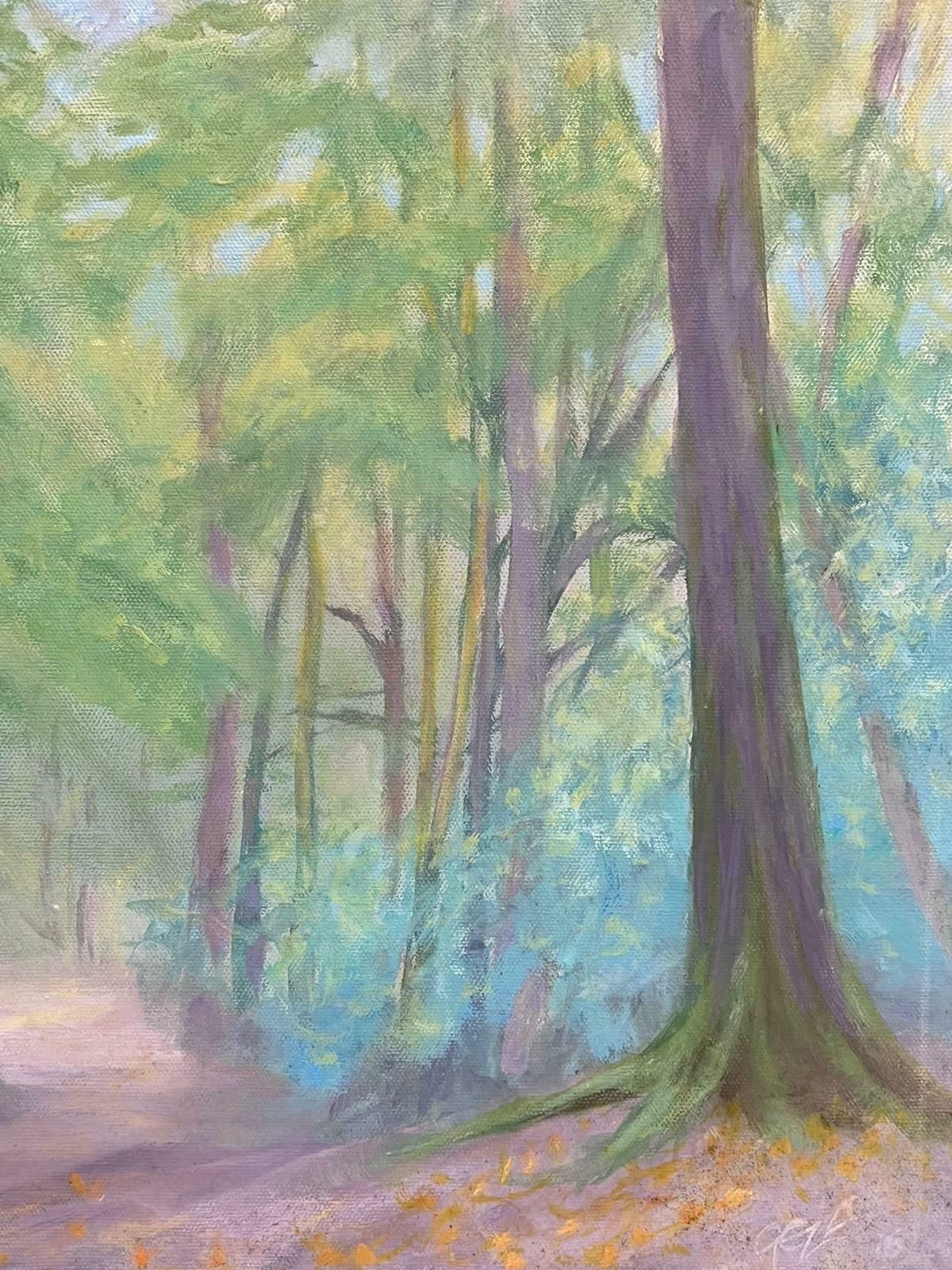 Geza Somerset Paddonhazy Woodland Forest Path Contemporary British Oil Painting Canvas photo 562.0