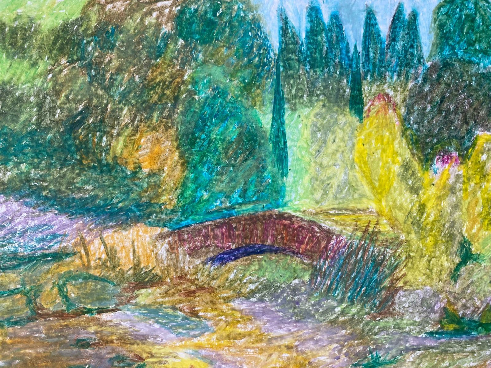 Louis Bellon1940's Provence French Landscape    Post Impressionist Artistc. 1940s photo for sale