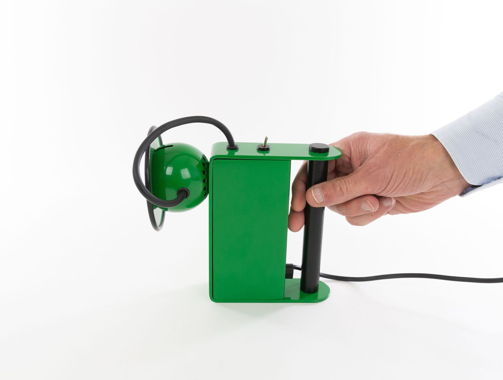 Green Minibox Table Lamp By Gae Aulenti & Piero Castiglioni For Stilnovo, 1980s photo vinterior