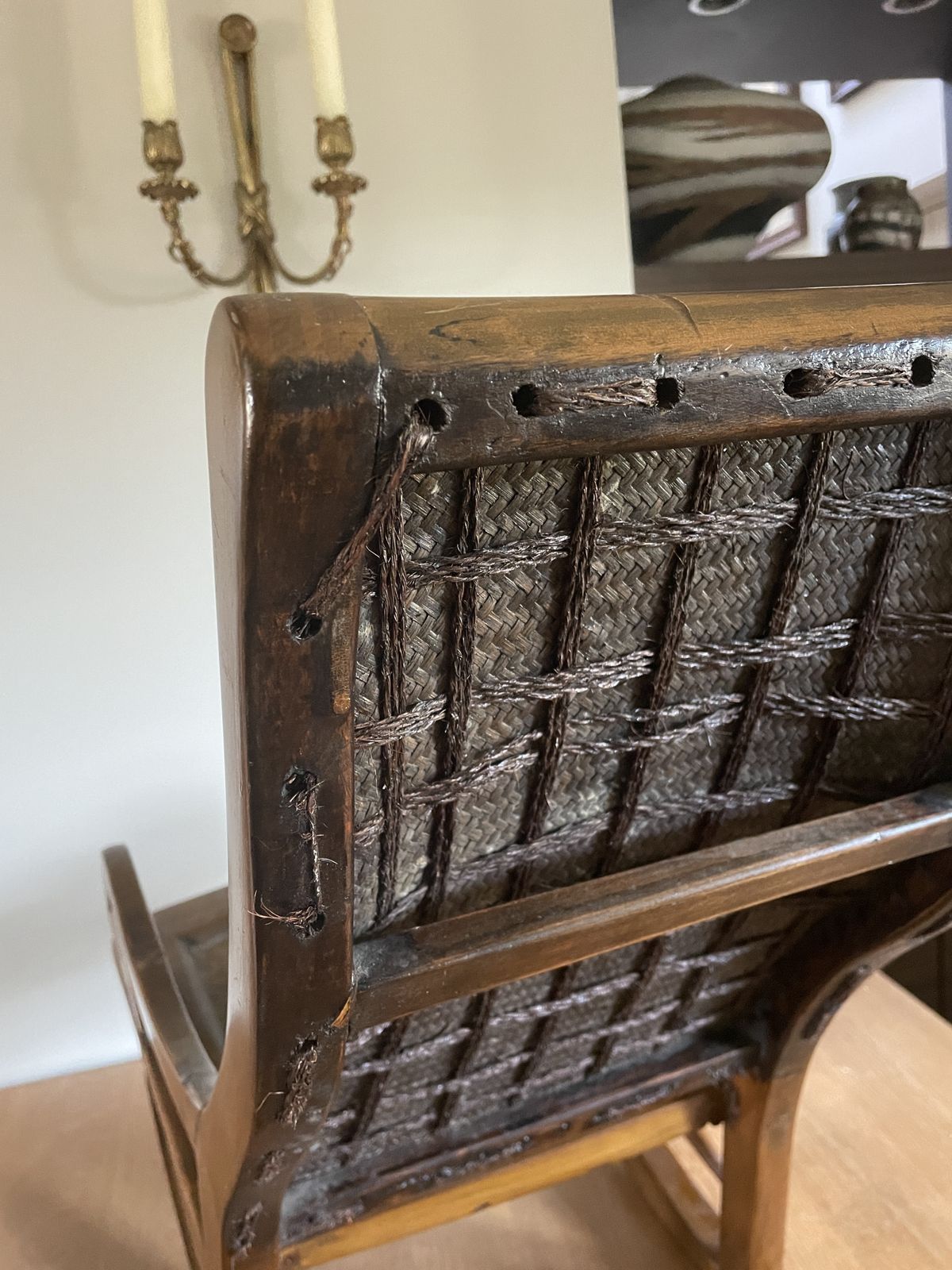 Antique Child’s Wood Rocking Chair photo vinterior