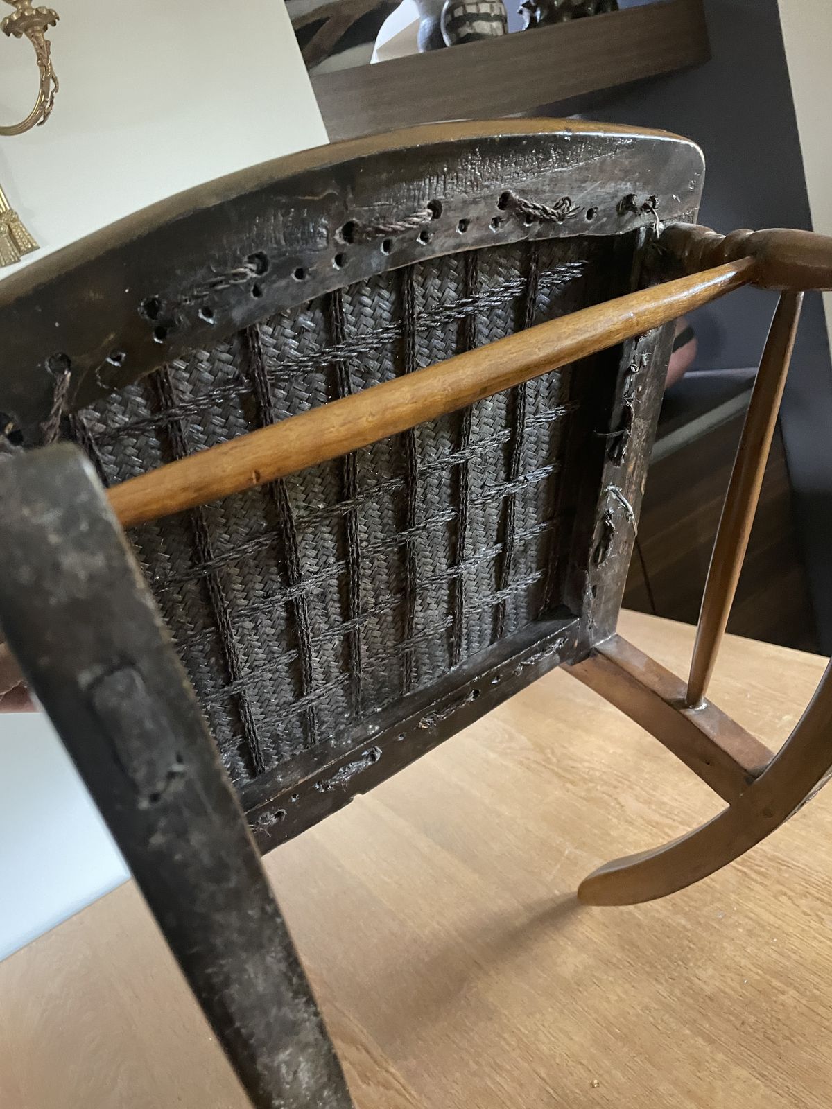 Antique Child’s Wood Rocking Chair photo vintage