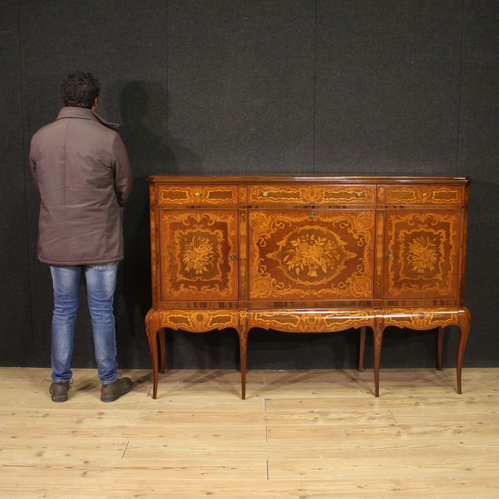 Great 20th Century Inlaid Wood Bar Cabinet photo furniture