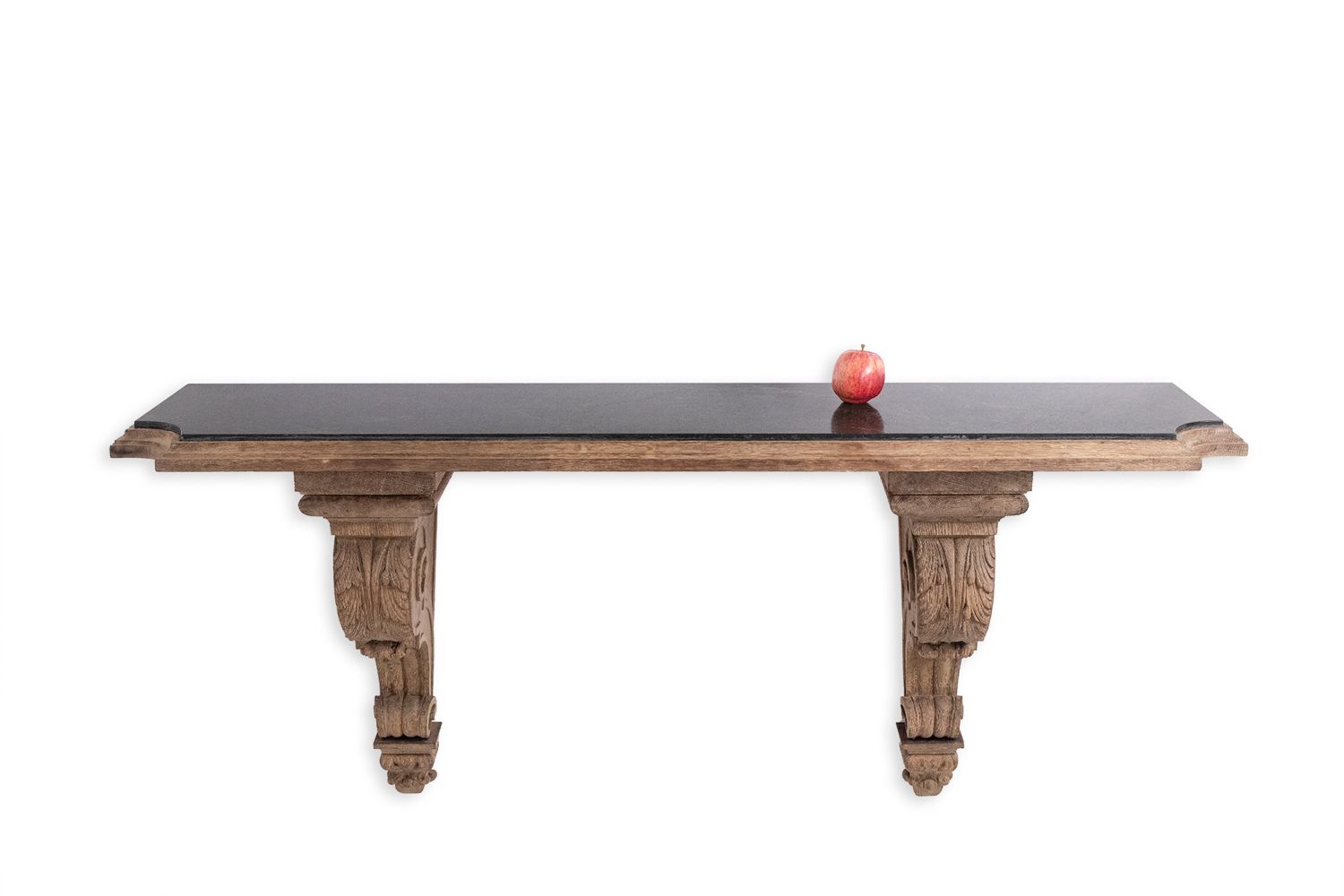 Jean Charles Moreux. Console In Carved Oak And Marble. 1940s. photo Furniture