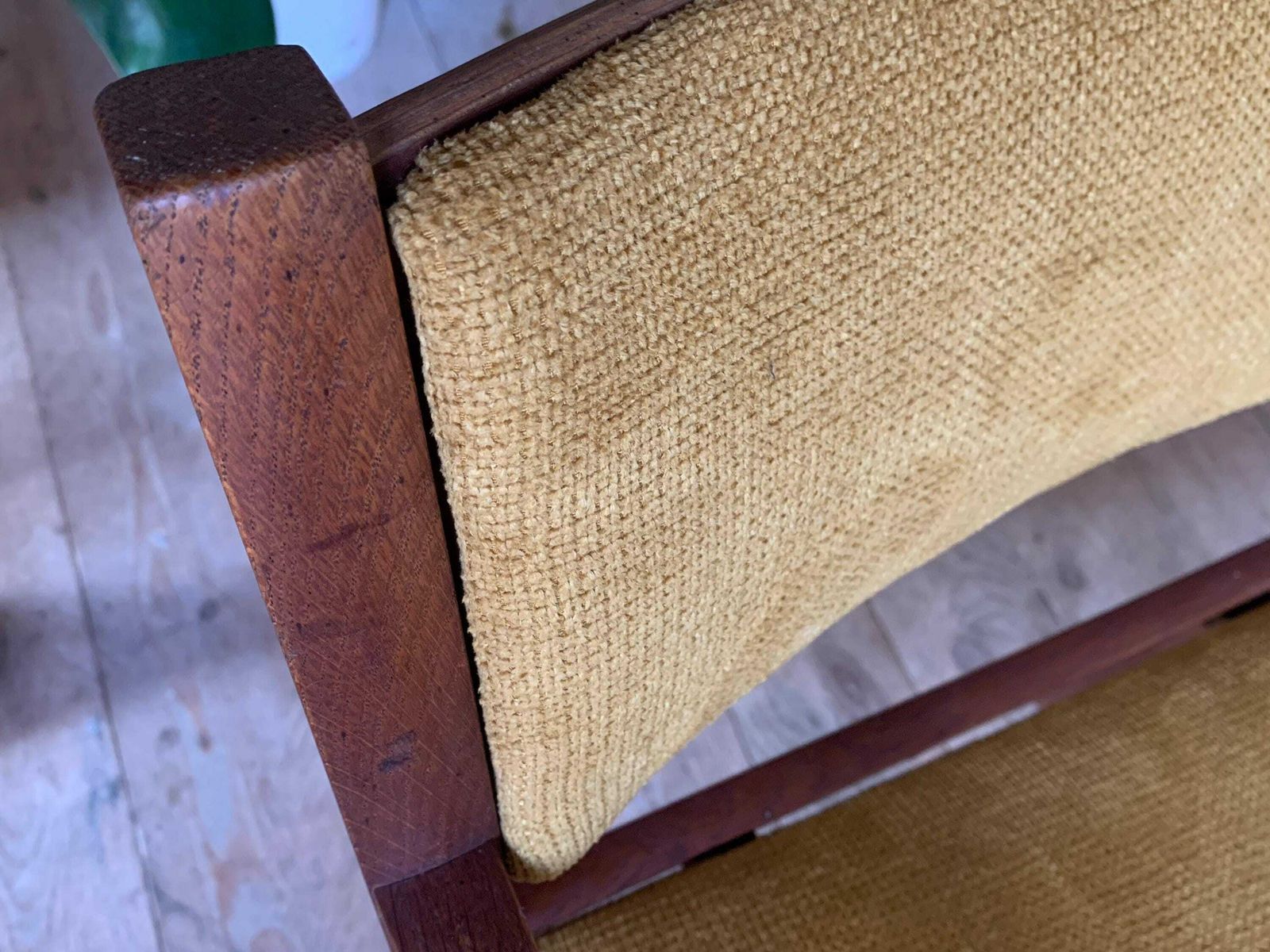 Vintage Danish Armchair By Borge Mogensen Yellow Velvet photo vinterior