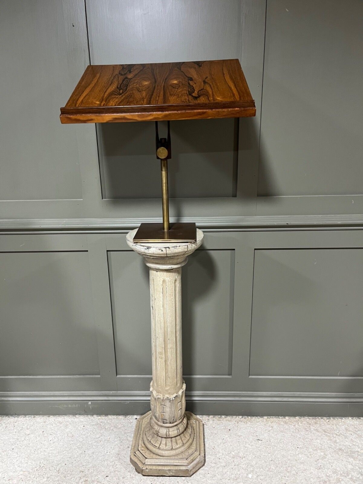 Vintage Rostrum In Rosewood & Brass High Quality Item Ideal For Restaurants Etc