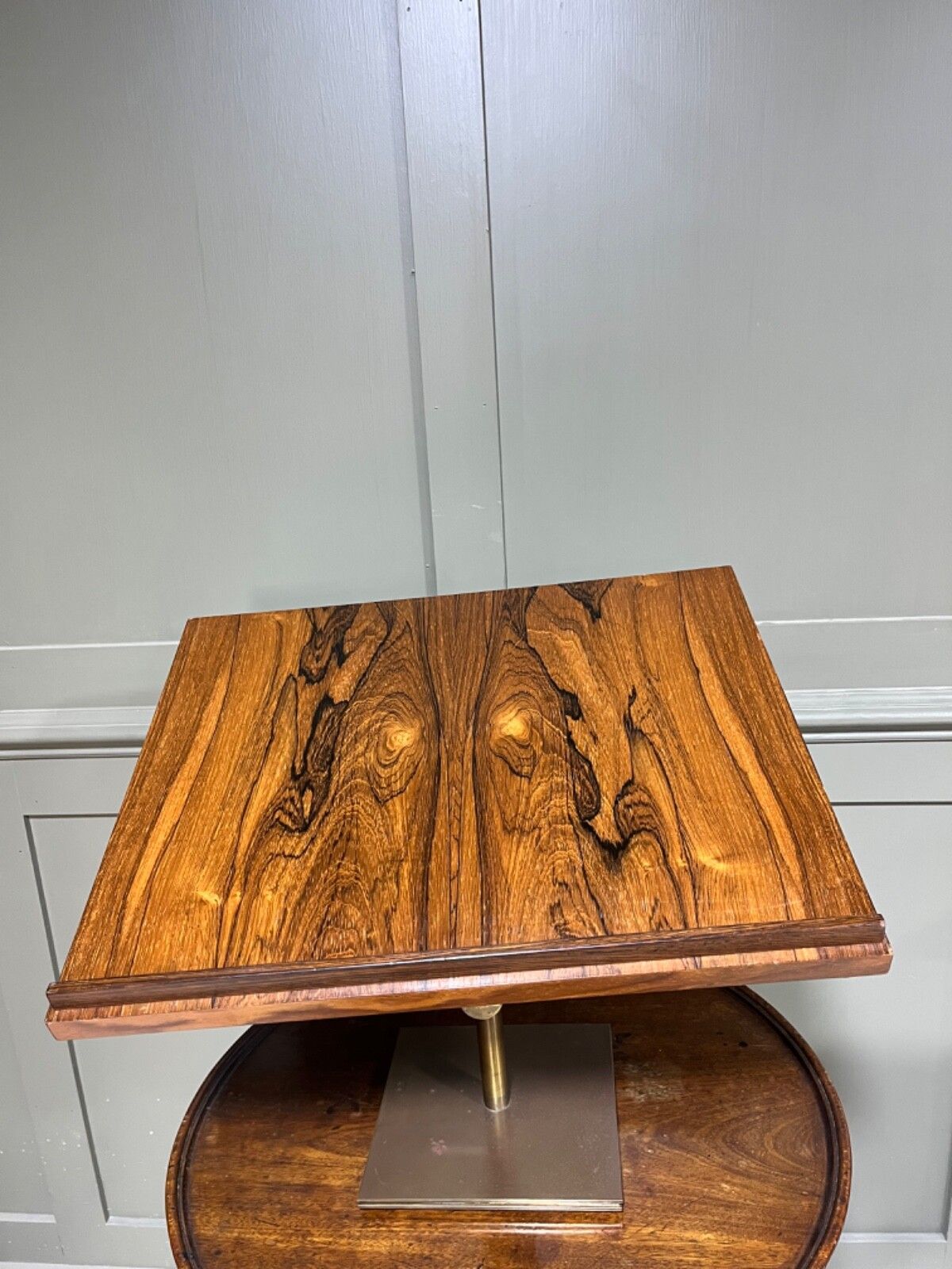 Vintage Rostrum In Rosewood & Brass High Quality Item Ideal For Restaurants Etc photo vinterior
