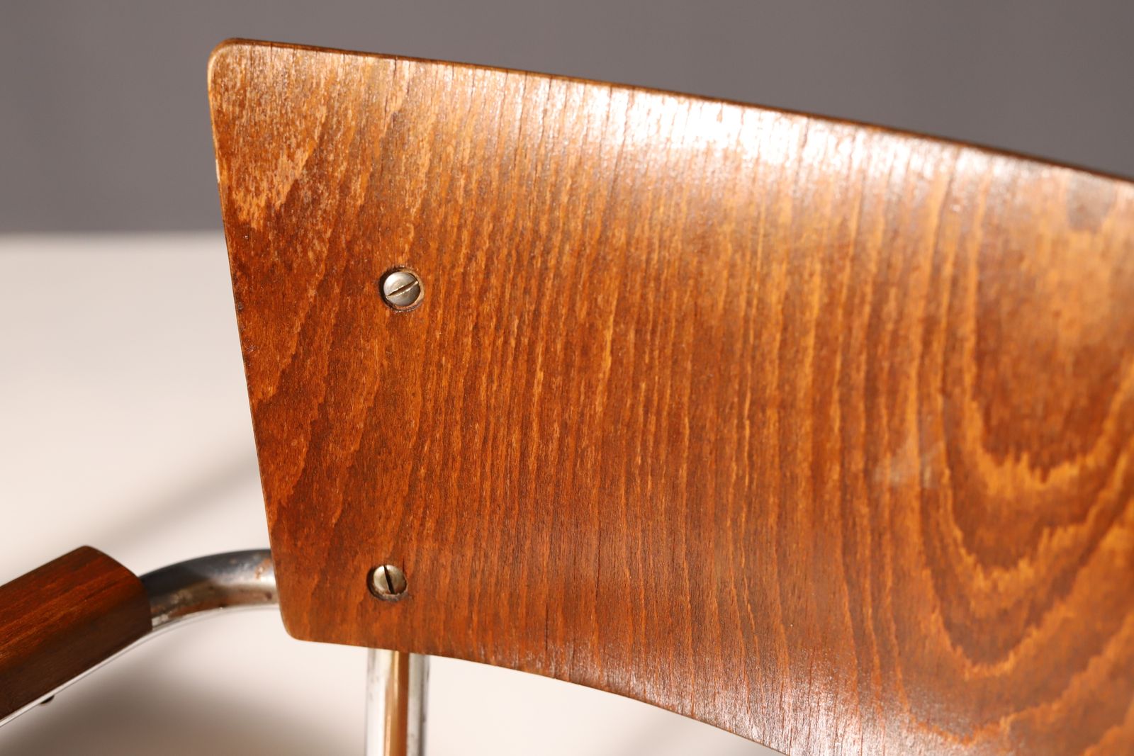 Furniture Pair Of Tubular Desk Chairs B43 By Mart Stam, 1930´S photo