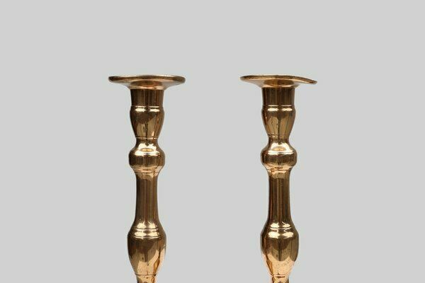 French Candlesticks In Bronze, 1890s, Set Of 2 photo for sale