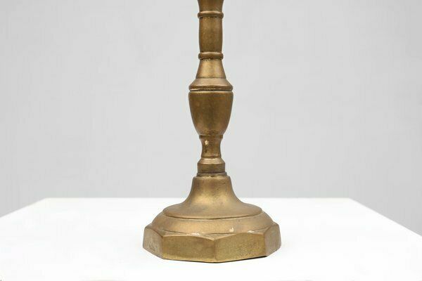 Antique French Candlestick In Bronze, 1890s photo vintage
