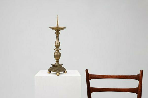 Large French Church Candlestick In Bronze, 1890s photo furniture