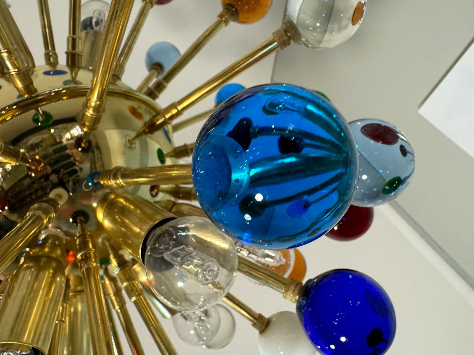 Spectacular Murano Multicolored Glass Sputnik Chandelier   51 Glasses photo Lighting