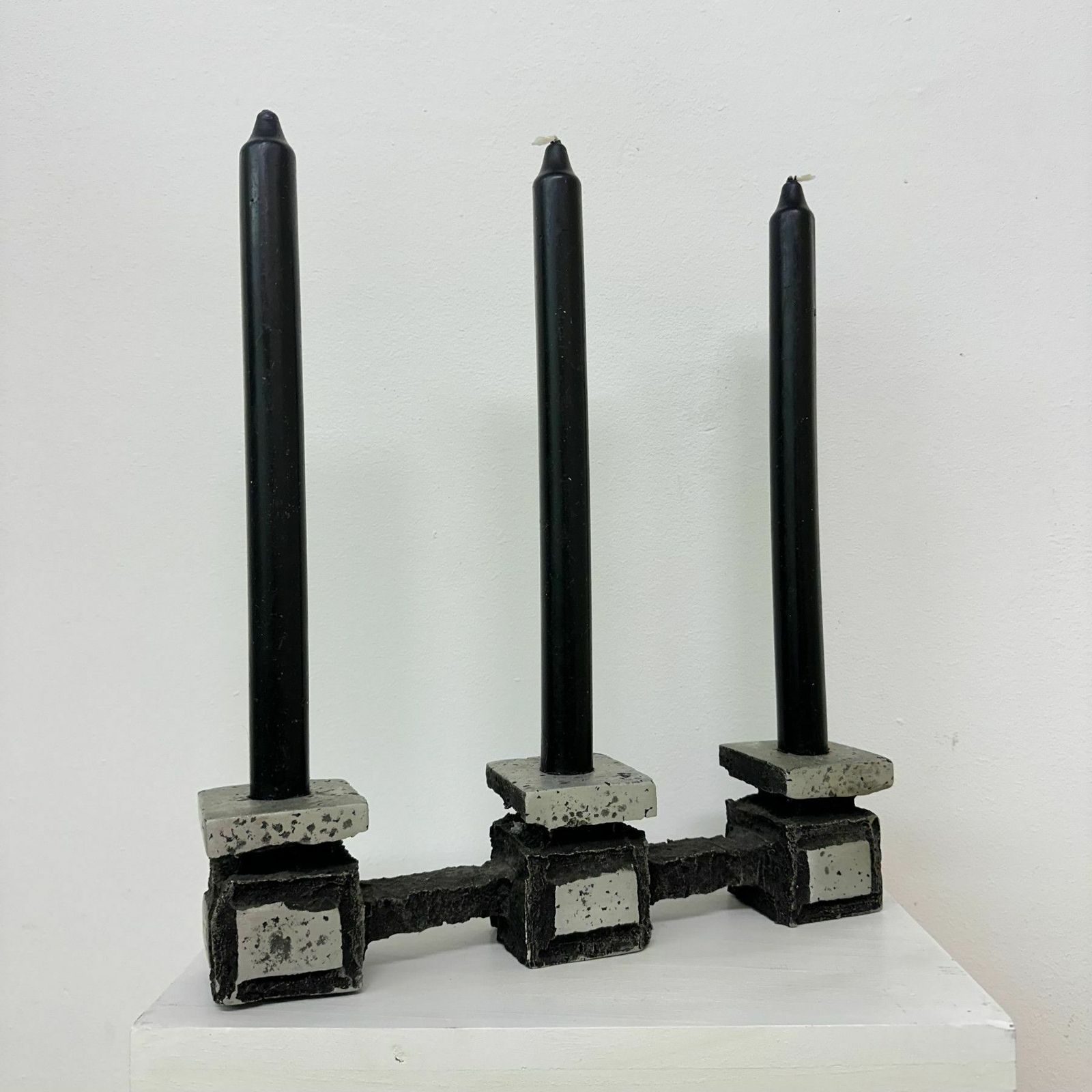 Mid Century Design Brutalist Candle Holder , 1970’s photo vintage