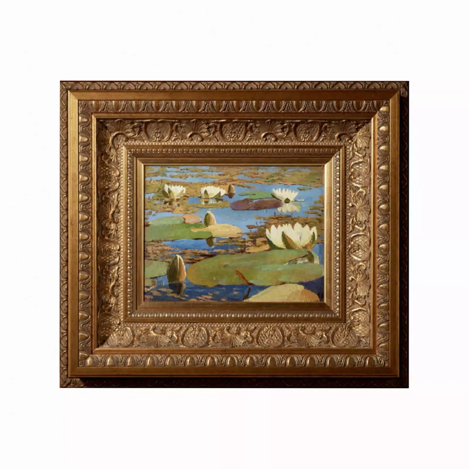 Painting Water Lilies. Lishchenko D.A. First Quarter Of The 20th Century