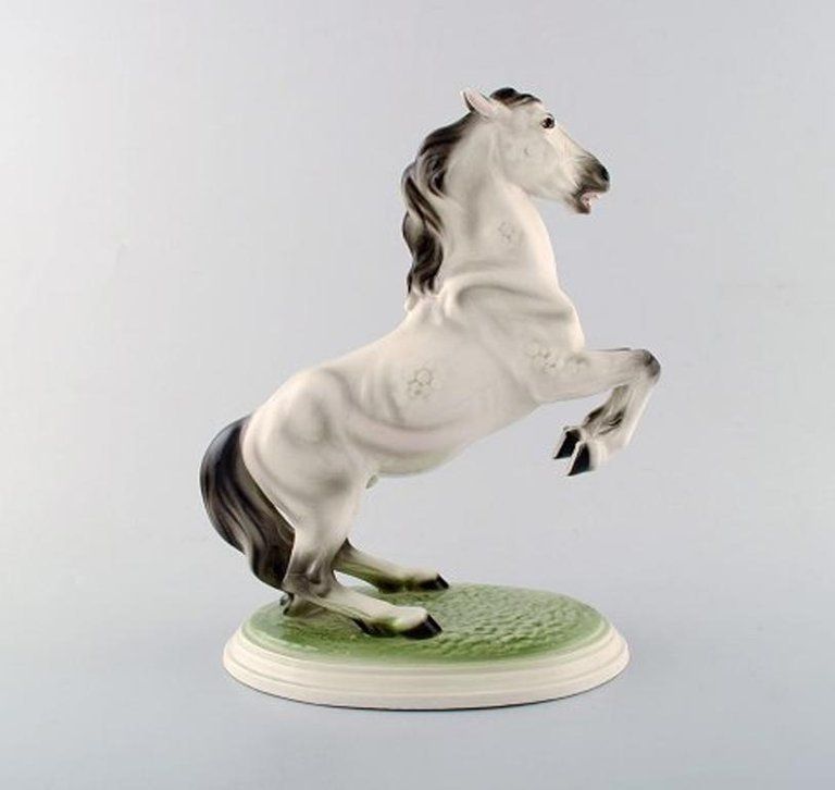 Keramos, Vienna, Rearing Horse, Beautiful Figure, Circa 1940 photo furniture