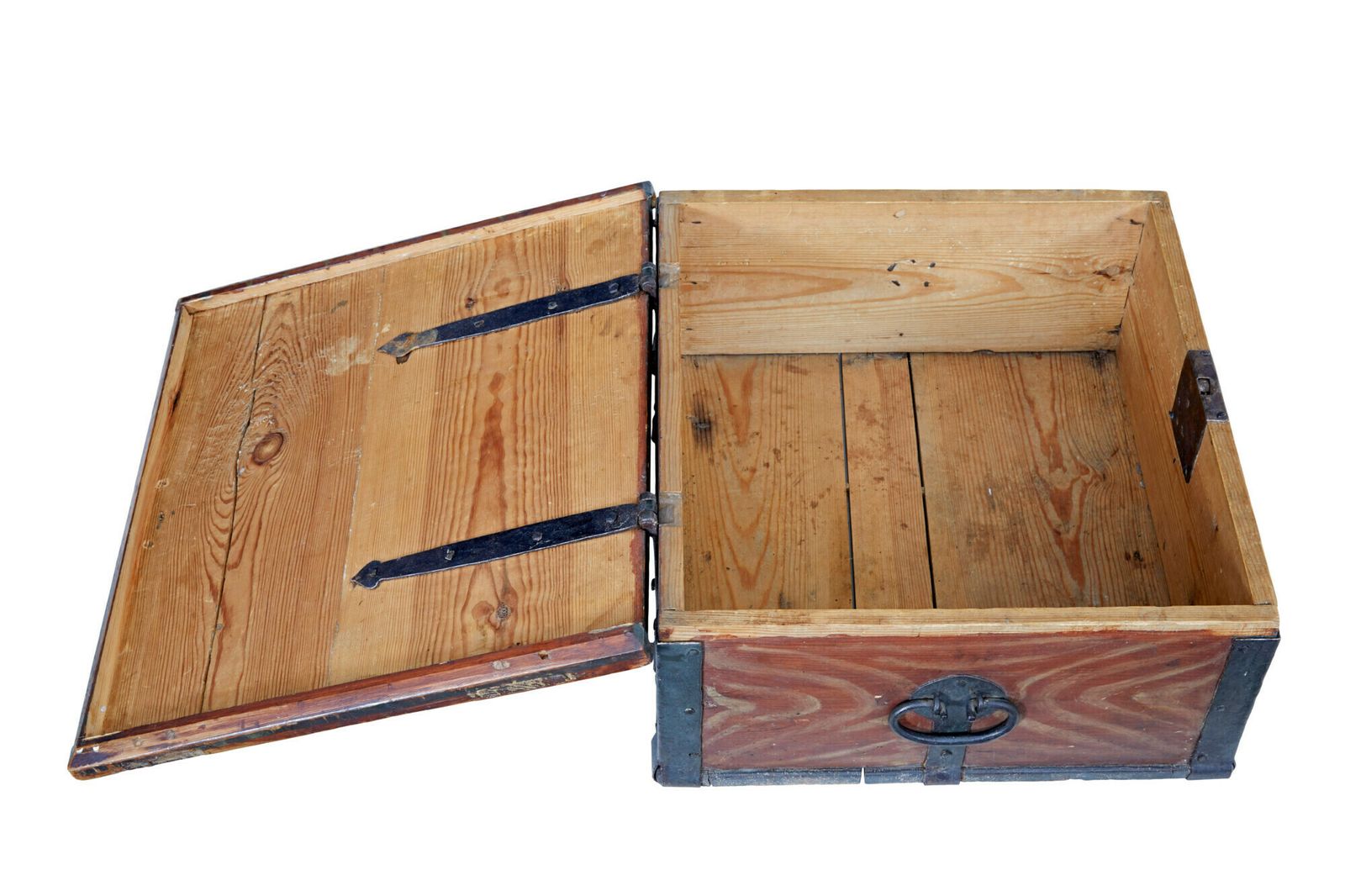 Scandinavian Hand Painted 19th Century Pine Strong Box photo furniture